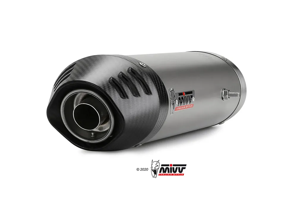 Escape Mivv 2 Slip-On Oval titan con tapa carbono Yamaha YZF 1000 R1 2007-08 No Te Lo Pierdas